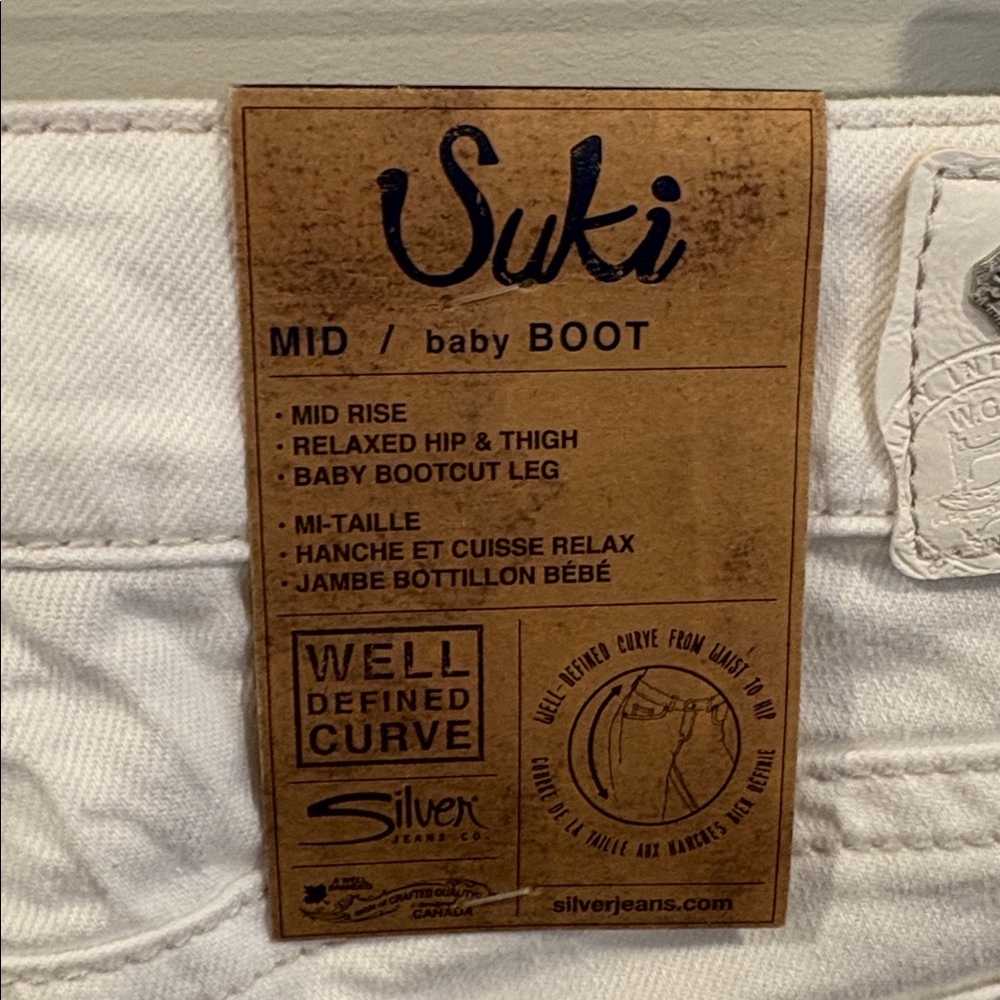Silver Suki Fit White Jeans - Picture 6 of 8